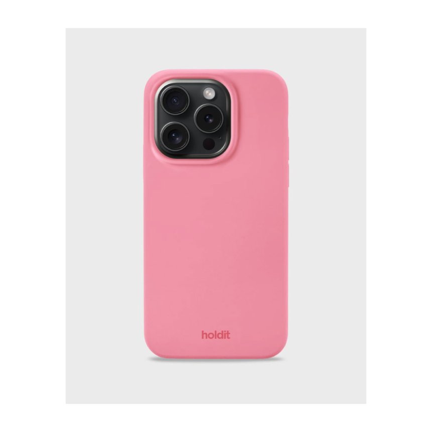 Holdit Silikondeksel til iPhone 15 Pro Rouge Rosa