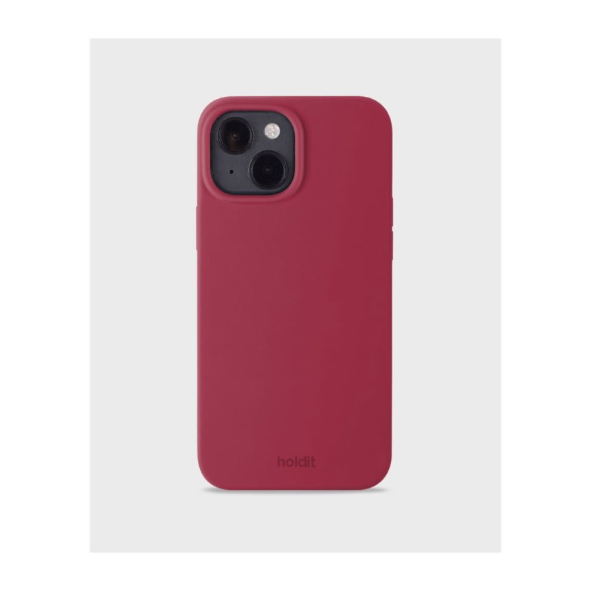 Holdit Silikondeksel til iPhone 15 Rød Fløyel