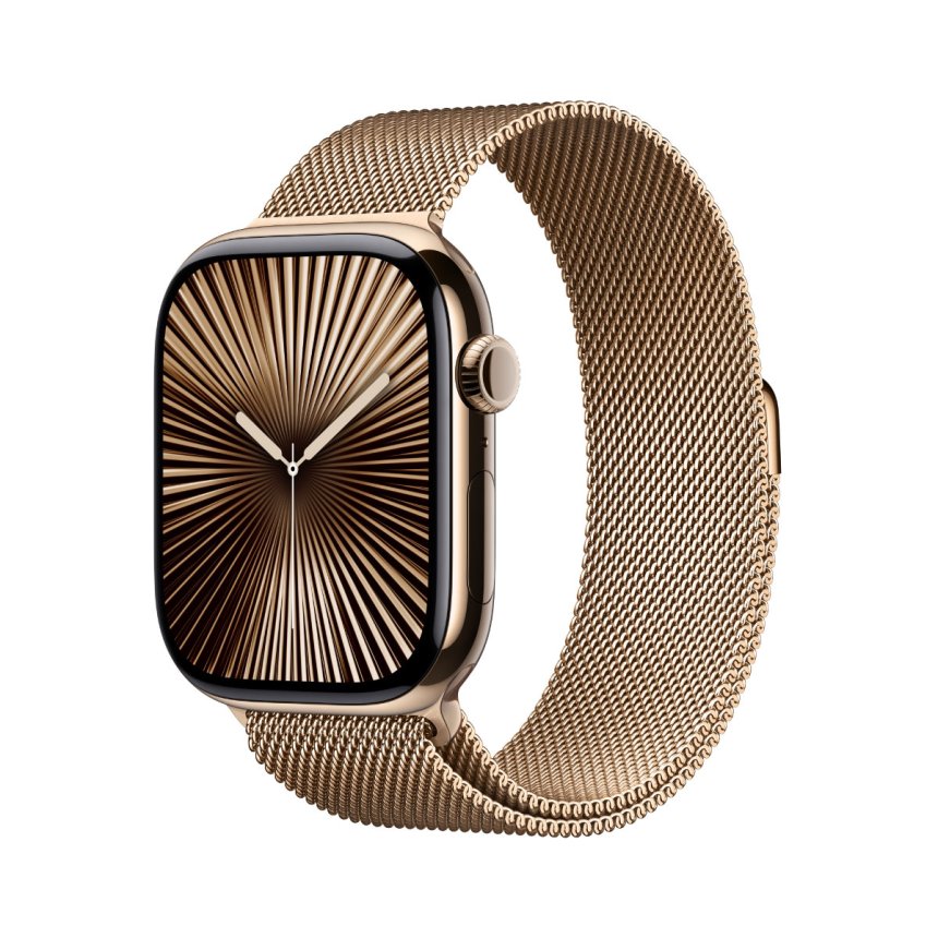 Apple Watch Series 10 GPS + Cellular 46 mm Gull titan med Milanese Loop - Gull - S/M