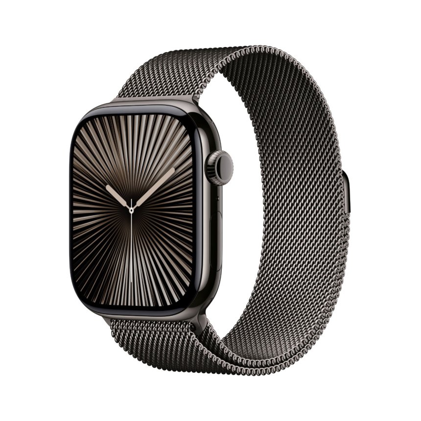 Apple Watch Series 10 GPS + Cellular 46 mm Skifer titan med Milanese Loop - Skifer - S/M
