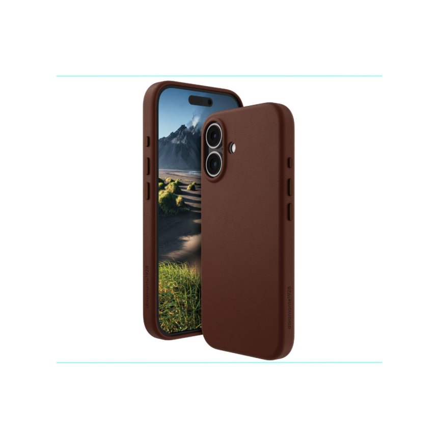 dbramante1928 Roskilde skinndeksel til iPhone 16 Dark Tan