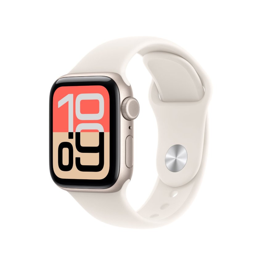 Apple Watch SE 3 GPS + Cellular 40 mm Aluminium i Stjerneskinn med Sport Band - Stjerneskinn - S/M
