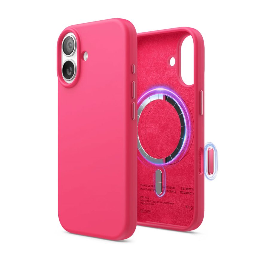 Elago Silikondeksel med Magsafe for iPhone 17 Ice Red