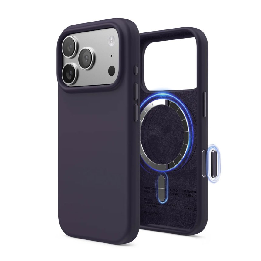 Elago Silikondeksel med Magsafe for iPhone 17 Pro Deep Purple