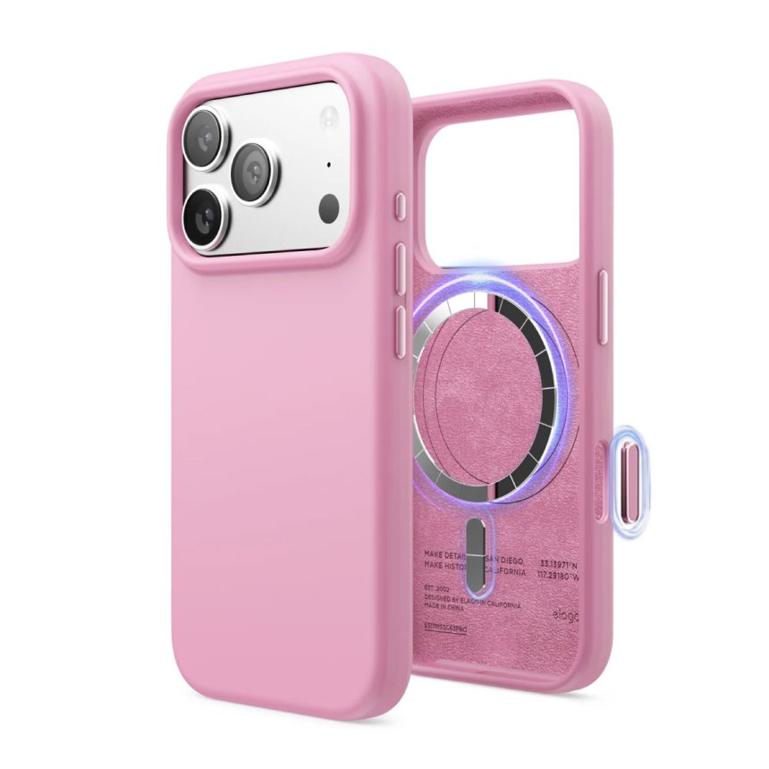 Elago Silikondeksel med Magsafe for iPhone 17 Pro Hot Pink