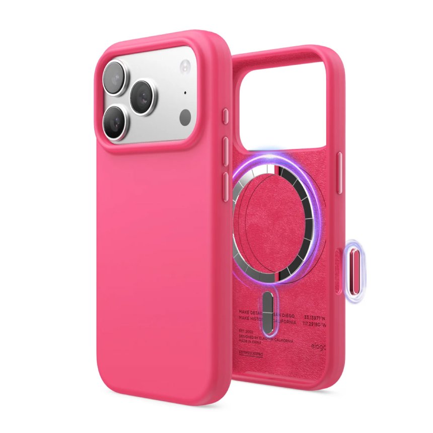 Elago Silikondeksel med Magsafe for iPhone 17 Pro Ice Red