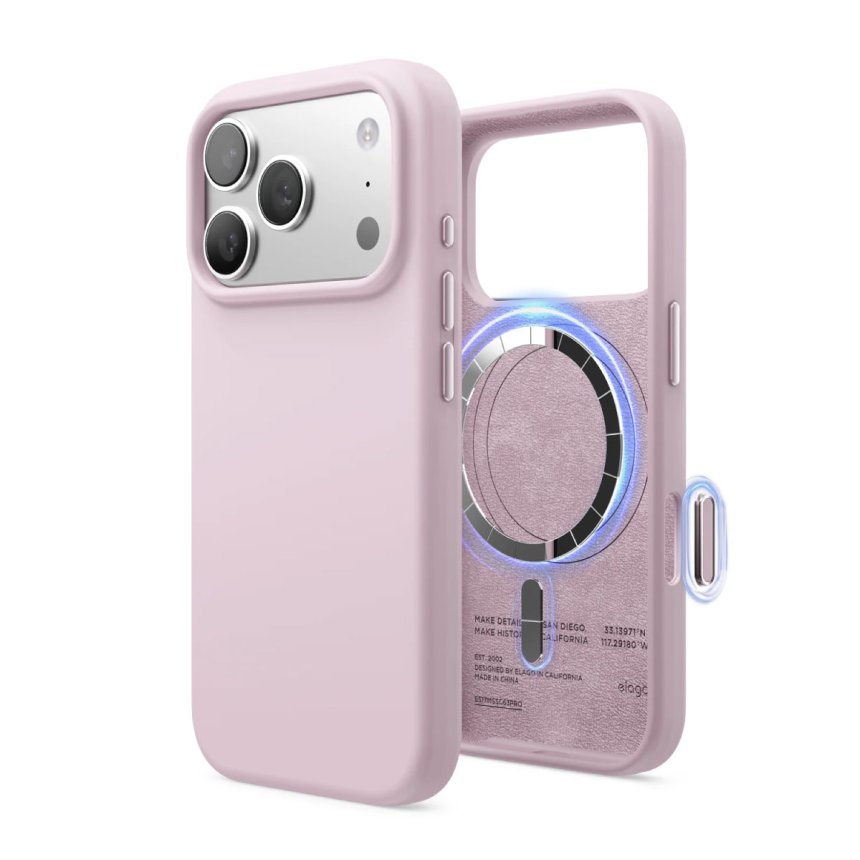 Elago Silikondeksel med Magsafe for iPhone 17 Pro Light Lilac