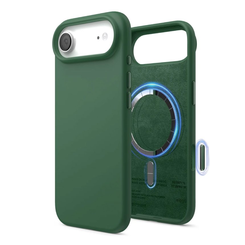 Elago Silikondeksel med Magsafe for iPhone Air Alpine Green