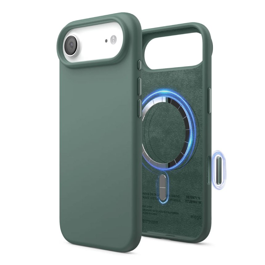 Elago Silikondeksel med Magsafe for iPhone Air Midnight Green