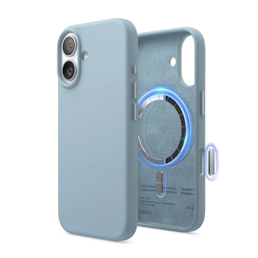Elago Silikondeksel med Magsafe for iPhone 17 Sky Blue