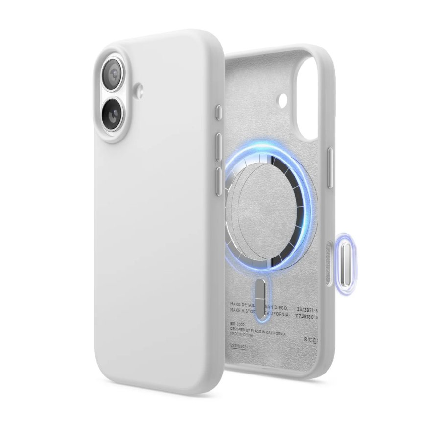 Elago Silikondeksel med Magsafe for iPhone 17 White