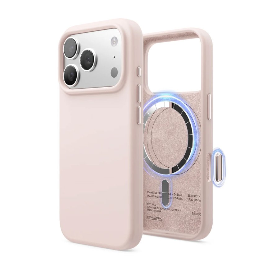 Elago Silikondeksel med Magsafe for iPhone 17 Pro Light Pink