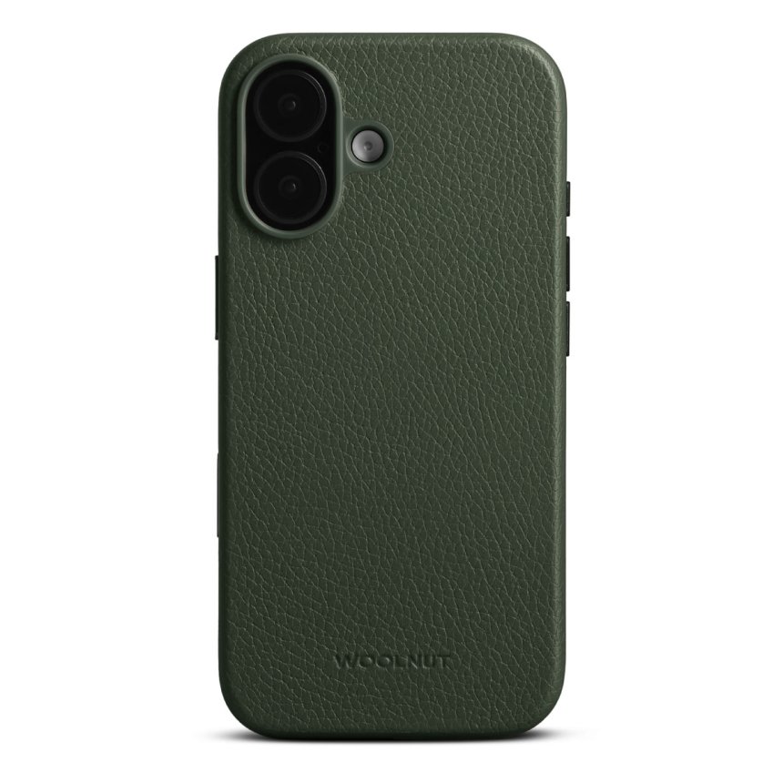 WOOLNUT Leather Case for iPhone 17 Grønn