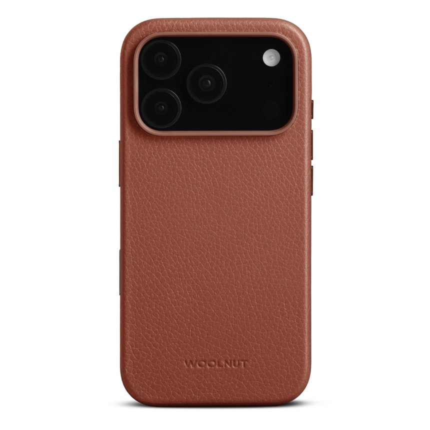WOOLNUT Leather Case for iPhone 17 Pro Konjakk
