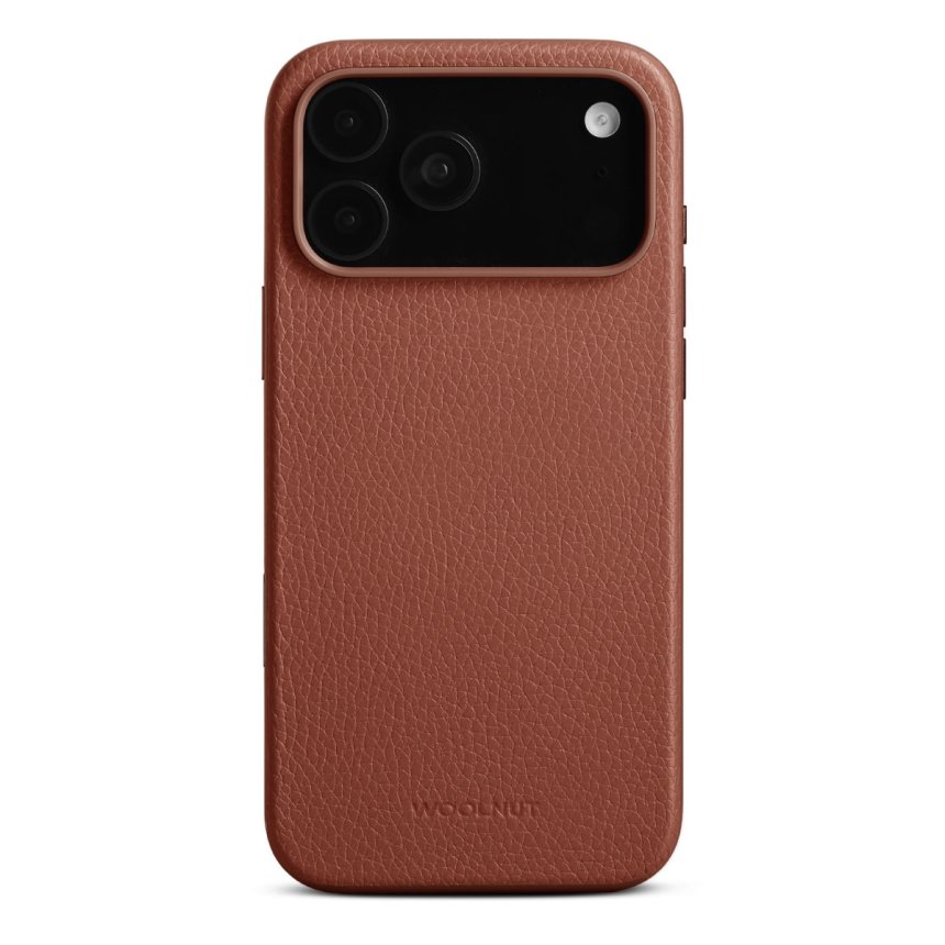 WOOLNUT Leather Case for iPhone 17 Pro Max Konjakk