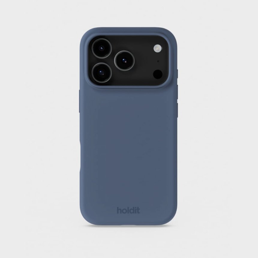 Holdit Silikondeksel til iPhone 17 Pro Max Pacific Blue