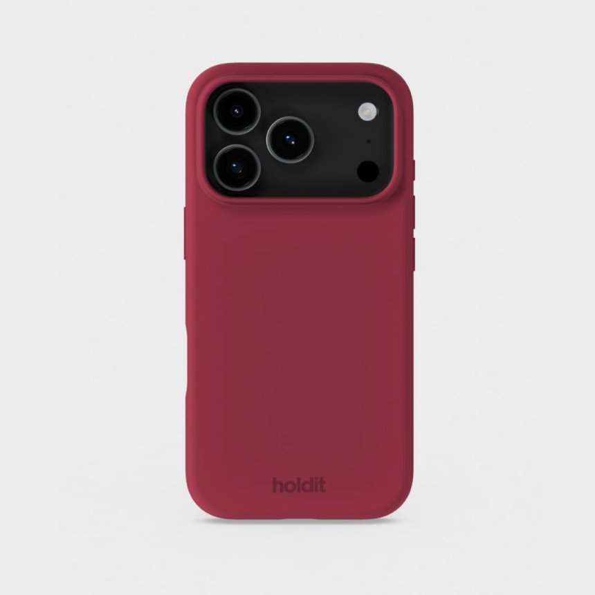 Holdit Silikondeksel til iPhone 17 Pro Max Red Velvet