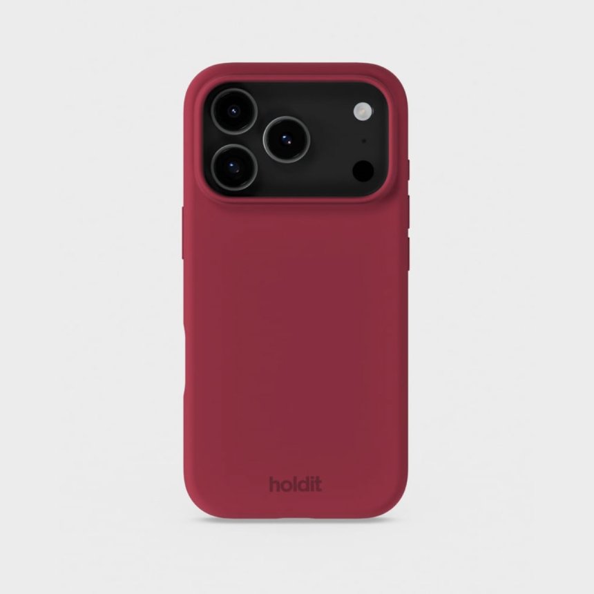 Holdit Silikondeksel til iPhone 17/18 Pro Red Velvet