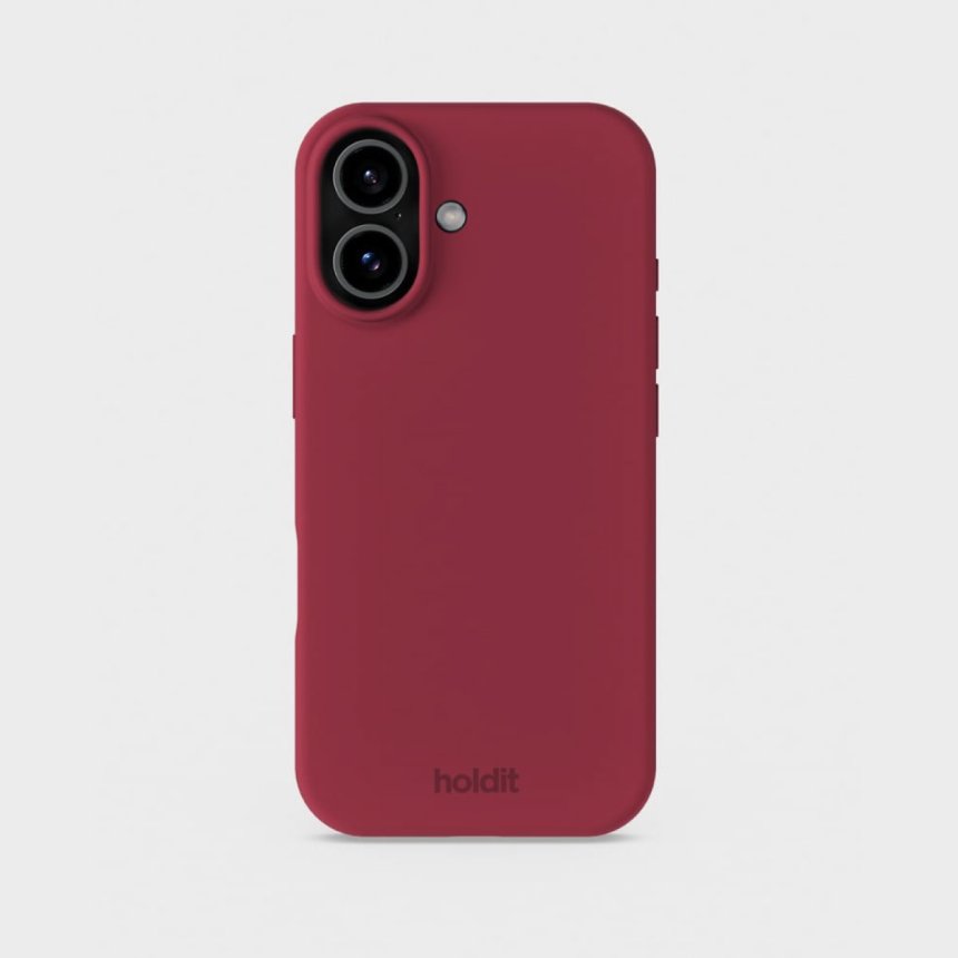 Holdit Silikondeksel til iPhone 17 Red Velvet