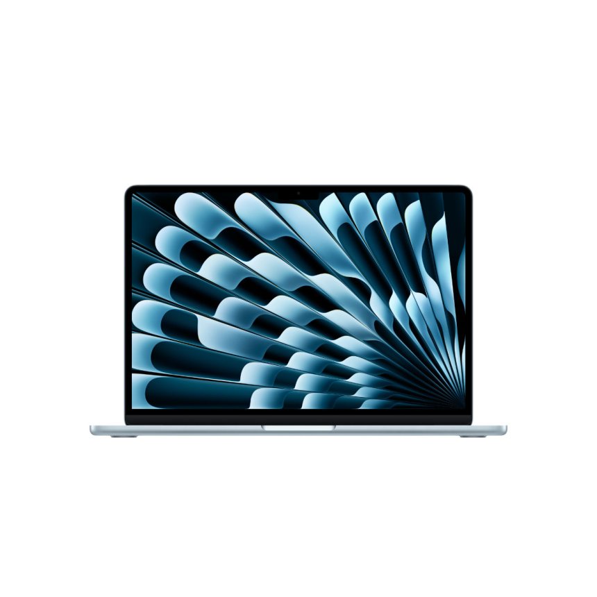 MacBook Air M5 13 tommer himmelblå 10‑kjerners CPU, 8‑kjerners GPU, 16‑kjerners Neural Engine, 16 GB minne, 512 GB SSD-lagring