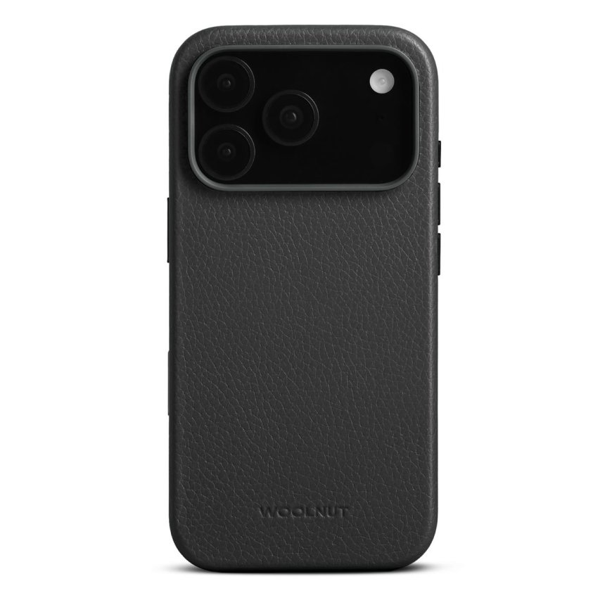WOOLNUT Leather Case for iPhone 18 Pro Max Svart