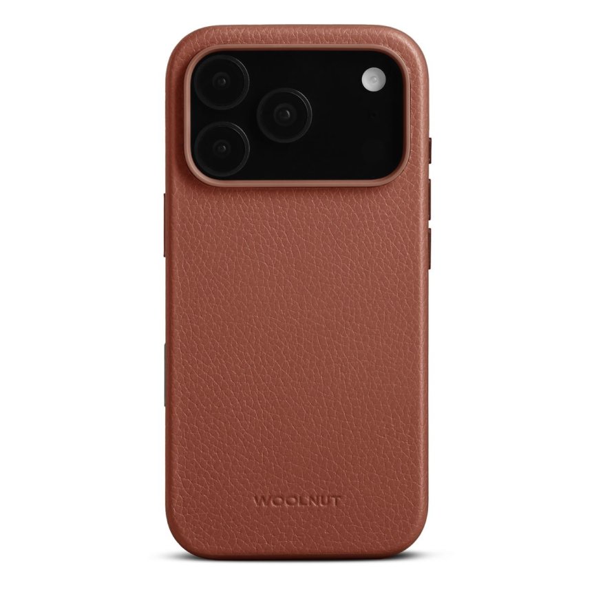 WOOLNUT Leather Case for iPhone 18 Pro Max Konjakk