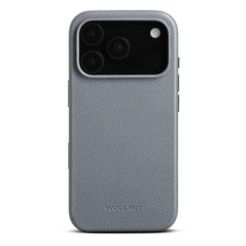WOOLNUT Leather Case for iPhone 18 Pro Max Grå